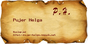 Pujer Helga névjegykártya